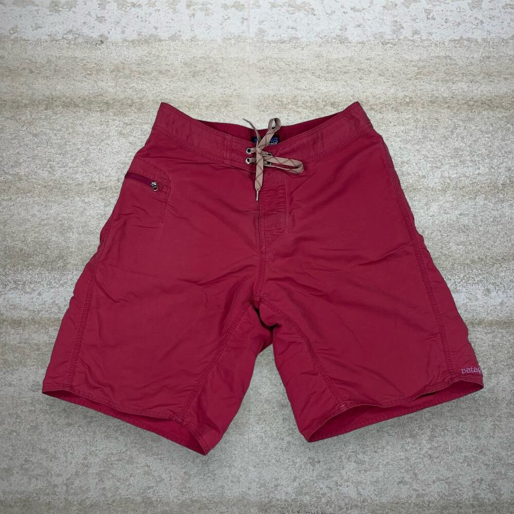 Vintage Y2K Patagonia Swim Shorts 30x9 Red Trunks Subtle Embroidered Logo
